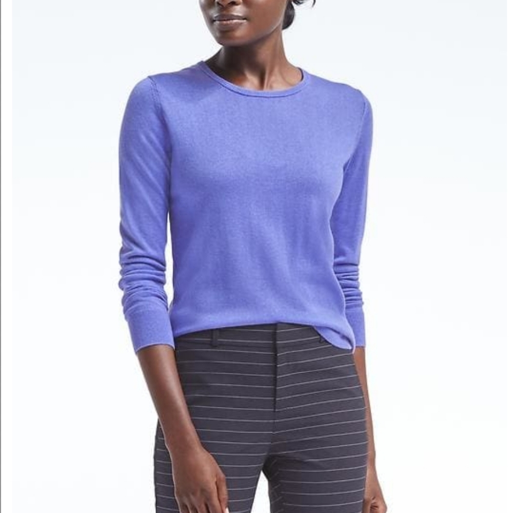 Banana Republic Periwinkle silk cashmere sweater